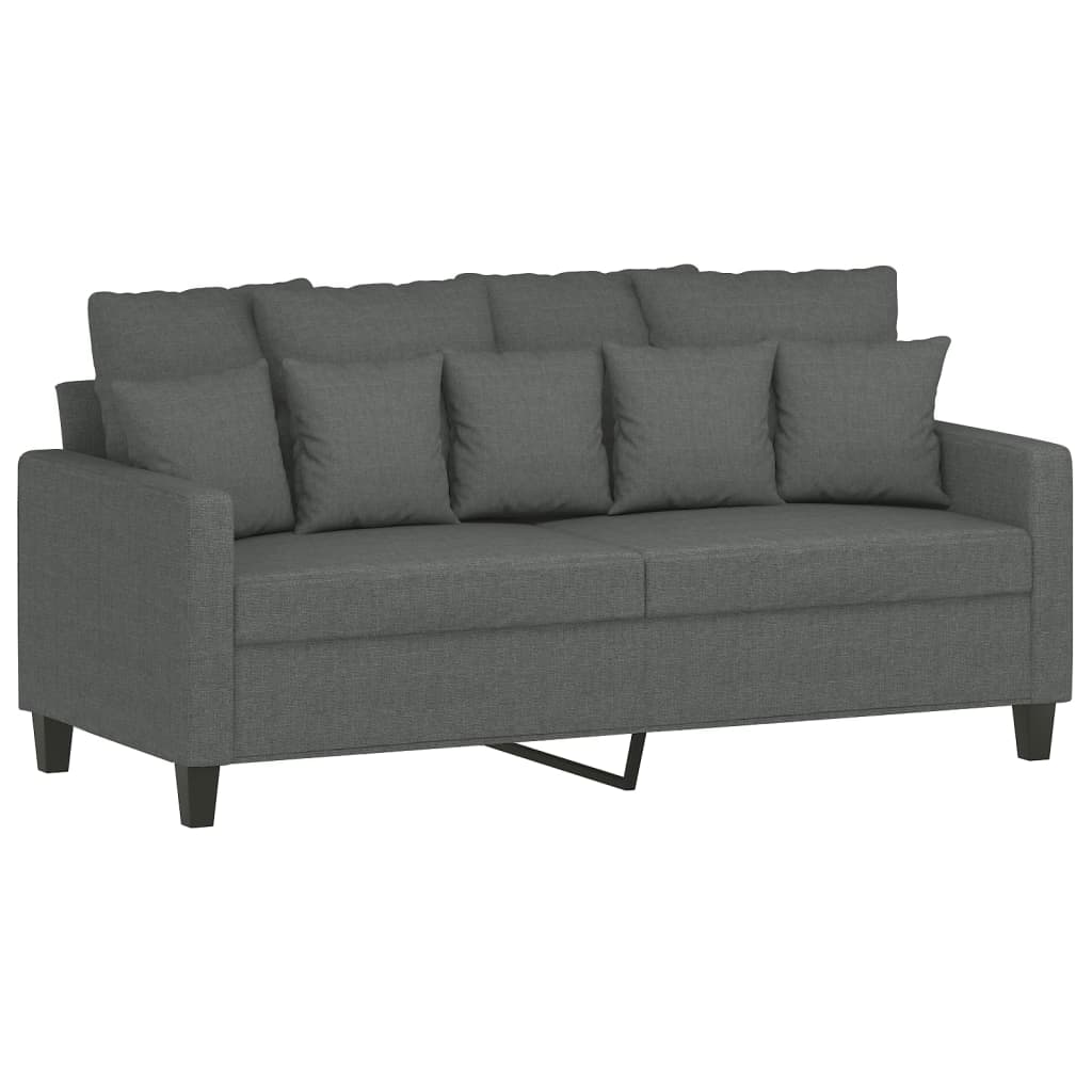 2-personers sofa mørkegrå 140 cm stof