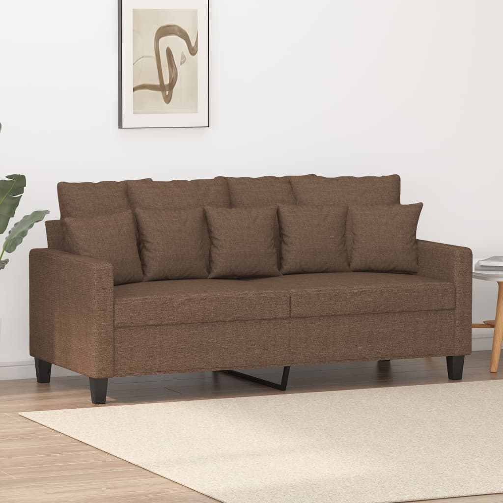2-personers sofa brun 140 cm stof