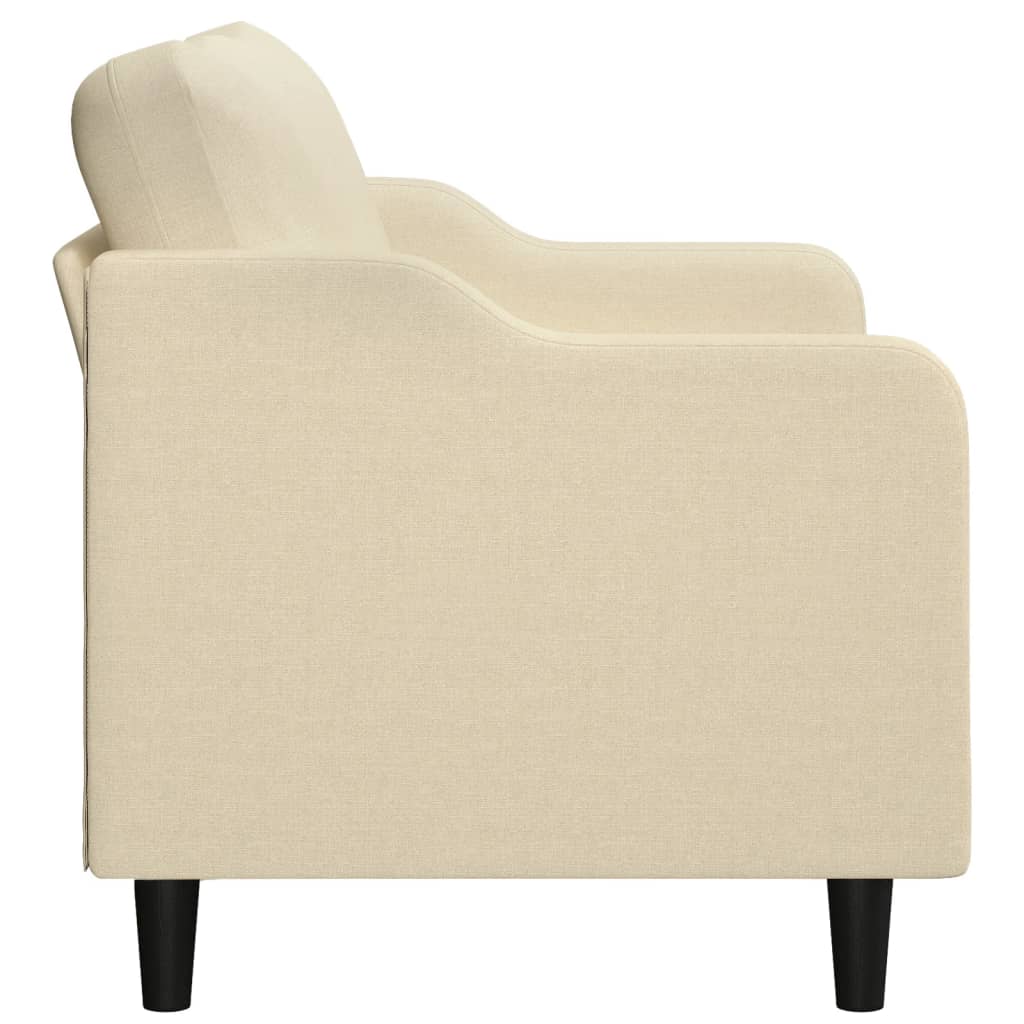 2-personers sofa creme 120 cm stof
