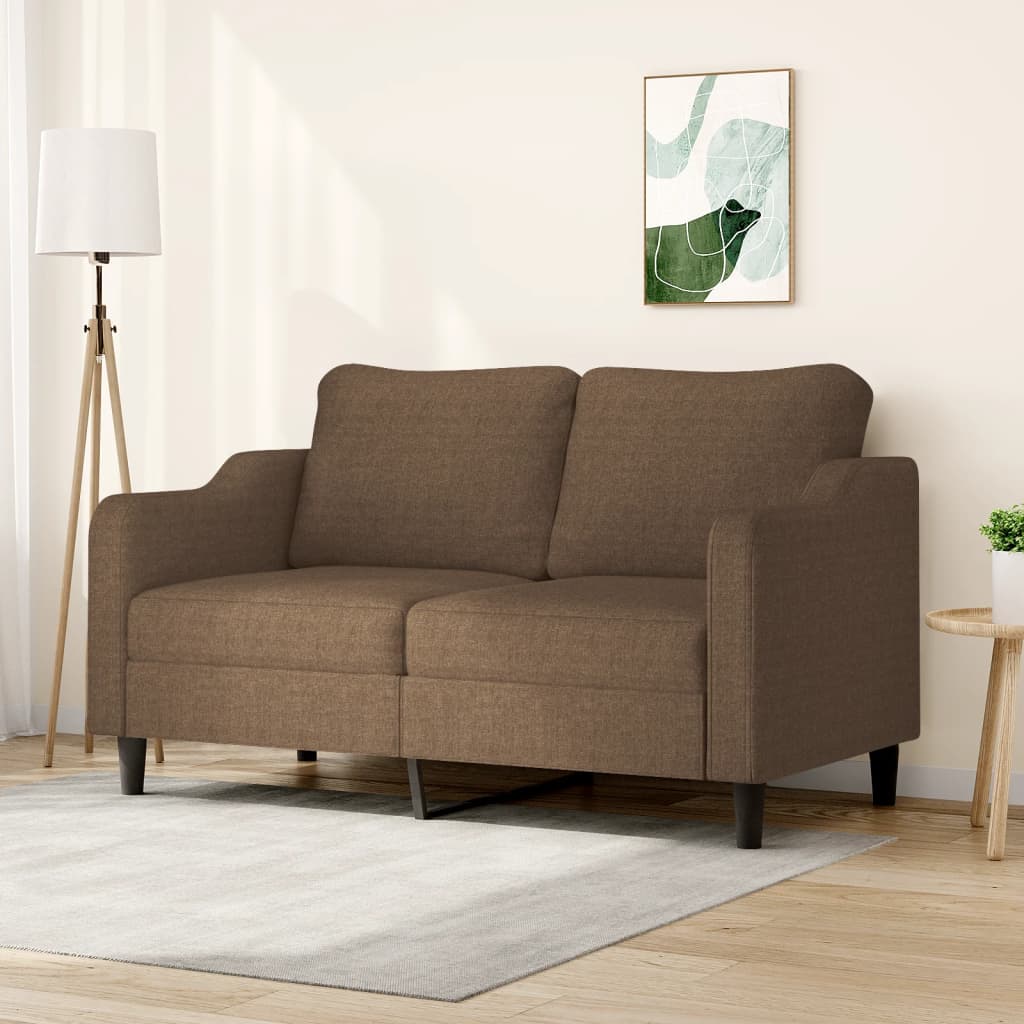 2-personers sofa brun 140 cm stof