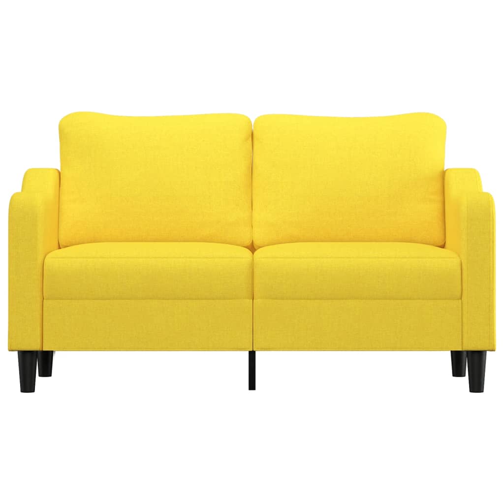 2-personers sofa lys gul 140 cm stof