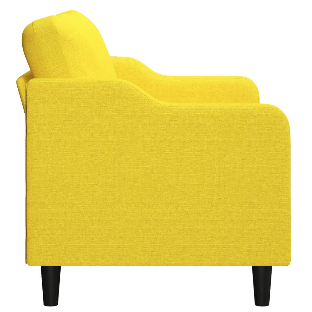 2-personers sofa lys gul 140 cm stof