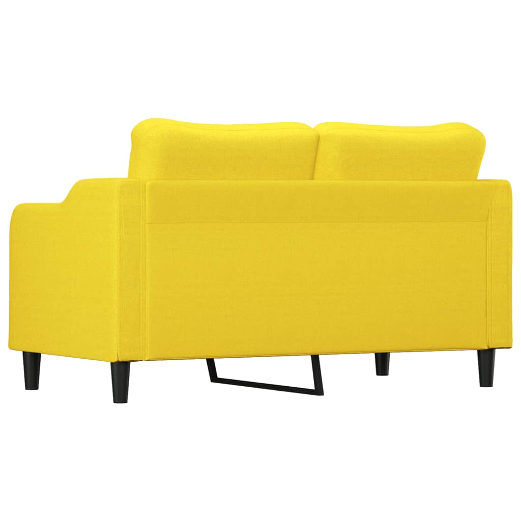 2-personers sofa lys gul 140 cm stof