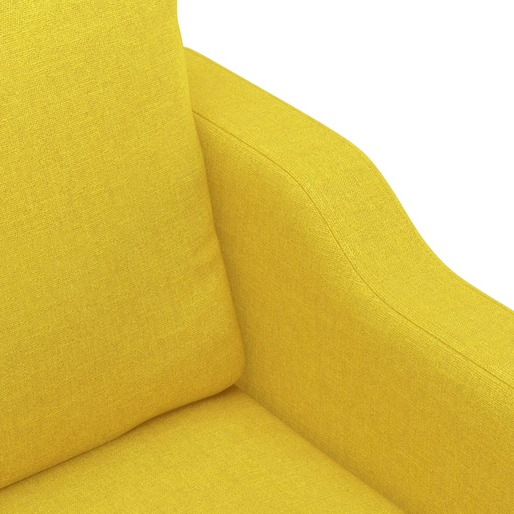2-personers sofa lys gul 140 cm stof