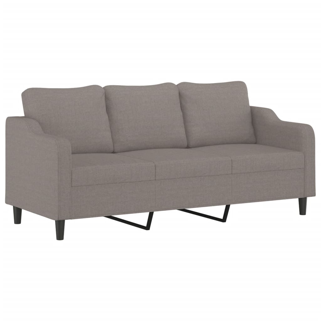 3-personers sofa taupe 180 cm stof