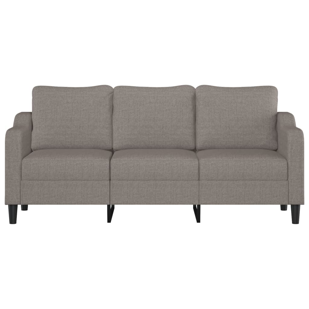 3-personers sofa taupe 180 cm stof