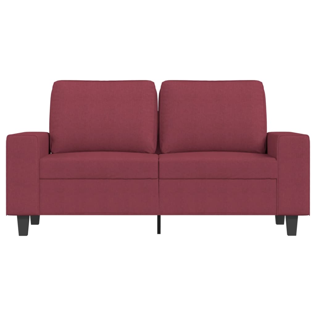 2-personers sofa vinrød 120 cm stof