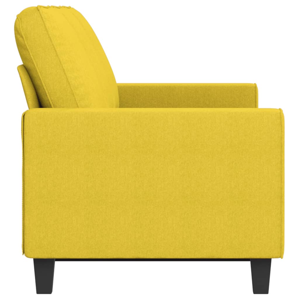 3-personers sofa lys gul 180 cm stof