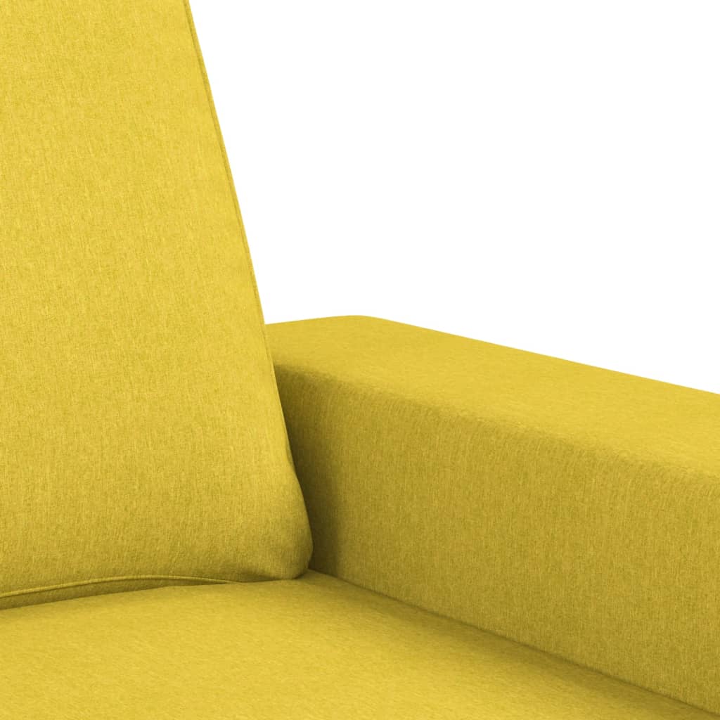 3-personers sofa lys gul 180 cm stof