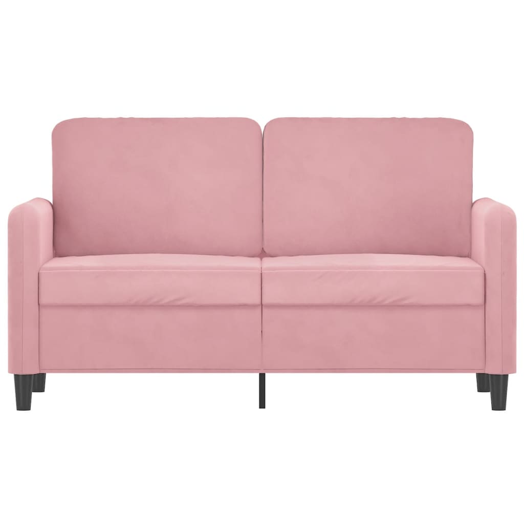 2-personers sofa pink 120 cm fløjl