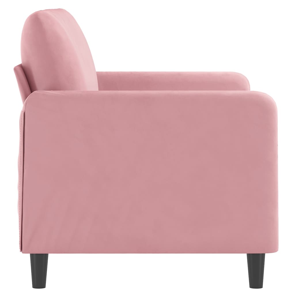 2-personers sofa pink 120 cm fløjl