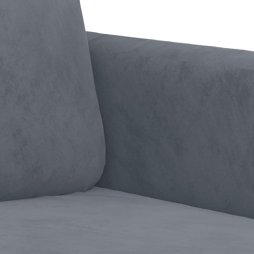 2-personers sofa mørkegrå 140 cm fløjl
