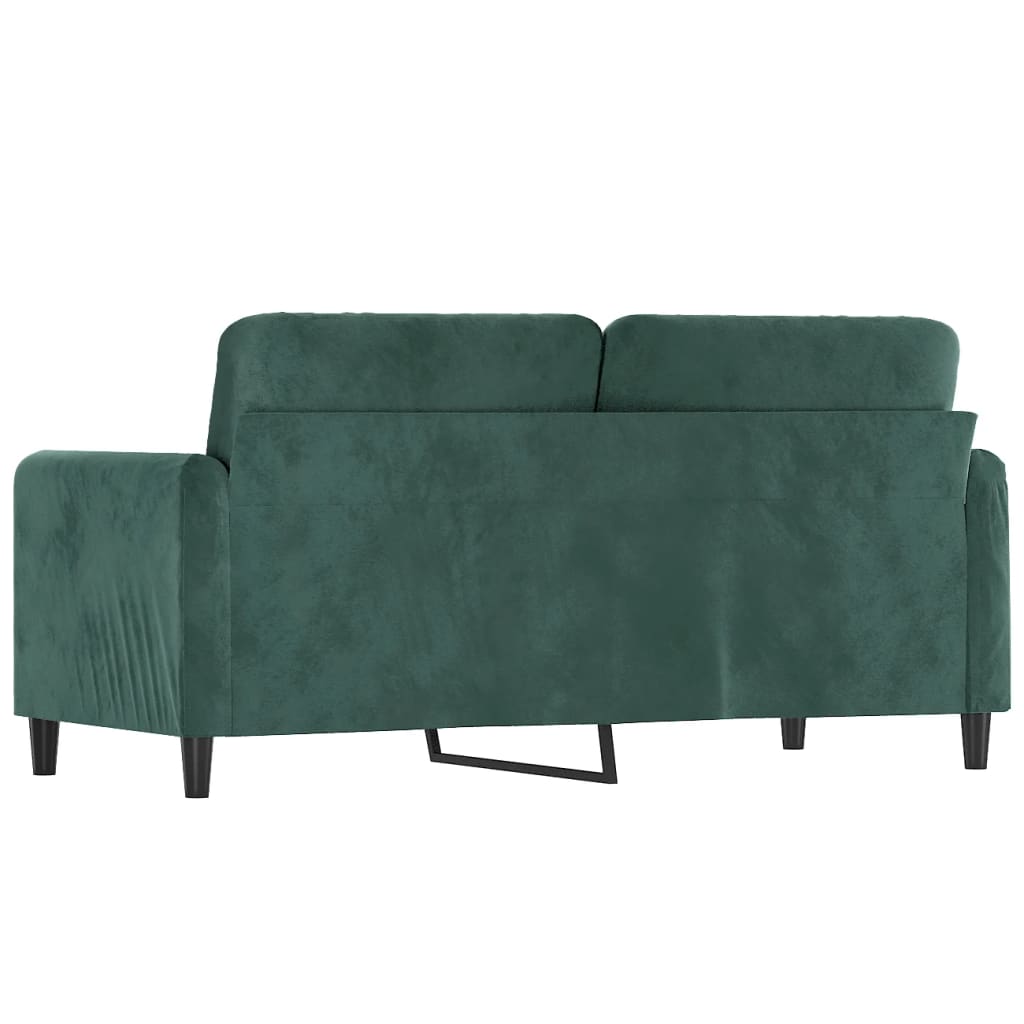 2-personers sofa mørkegrøn 140 cm fløjl