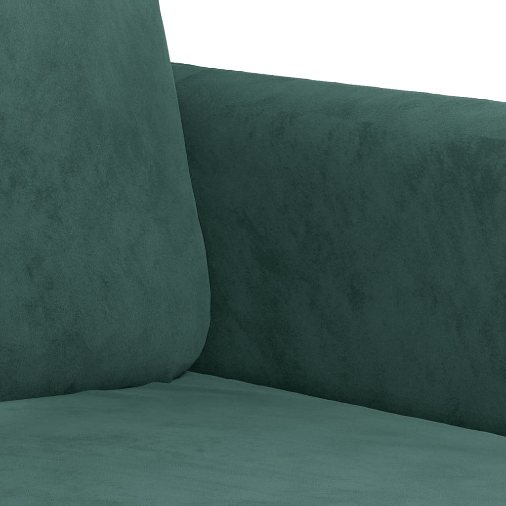 2-personers sofa mørkegrøn 140 cm fløjl