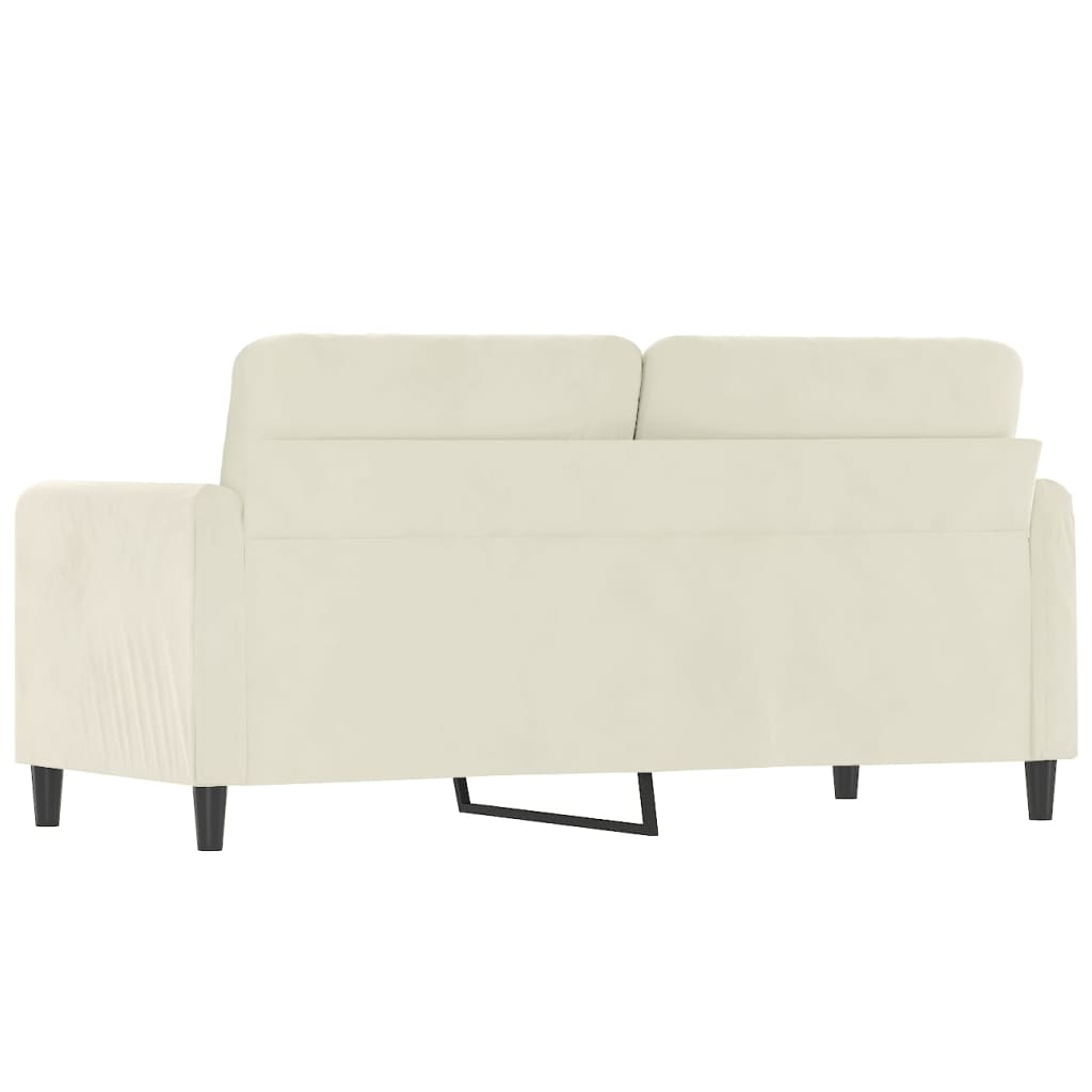 2-personers sofa creme 140 cm fløjl