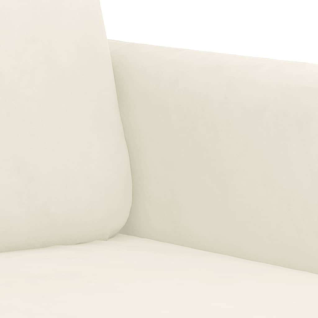 2-personers sofa creme 140 cm fløjl