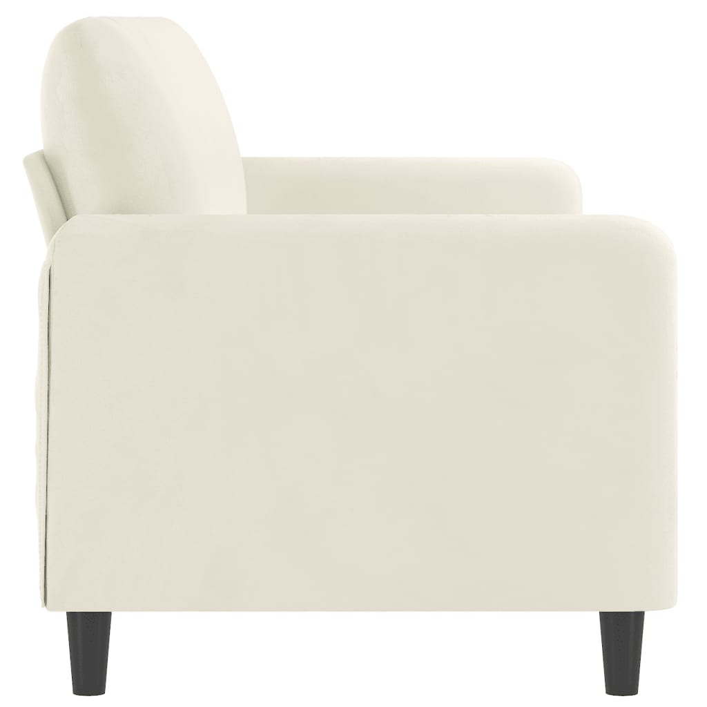 3-personers sofa creme 180 cm fløjl