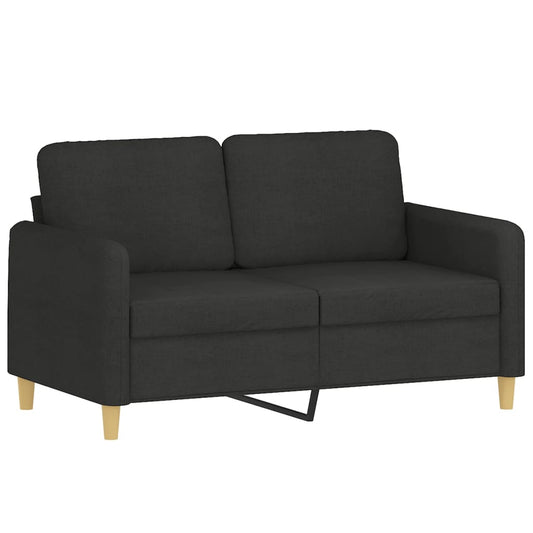 2-Sitzer-Sofa Schwarz 120 cm Stoff