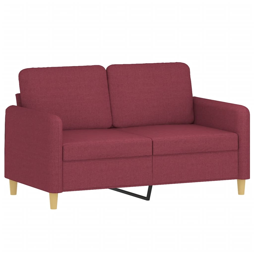2-personers sofa vinrød 120 cm stof