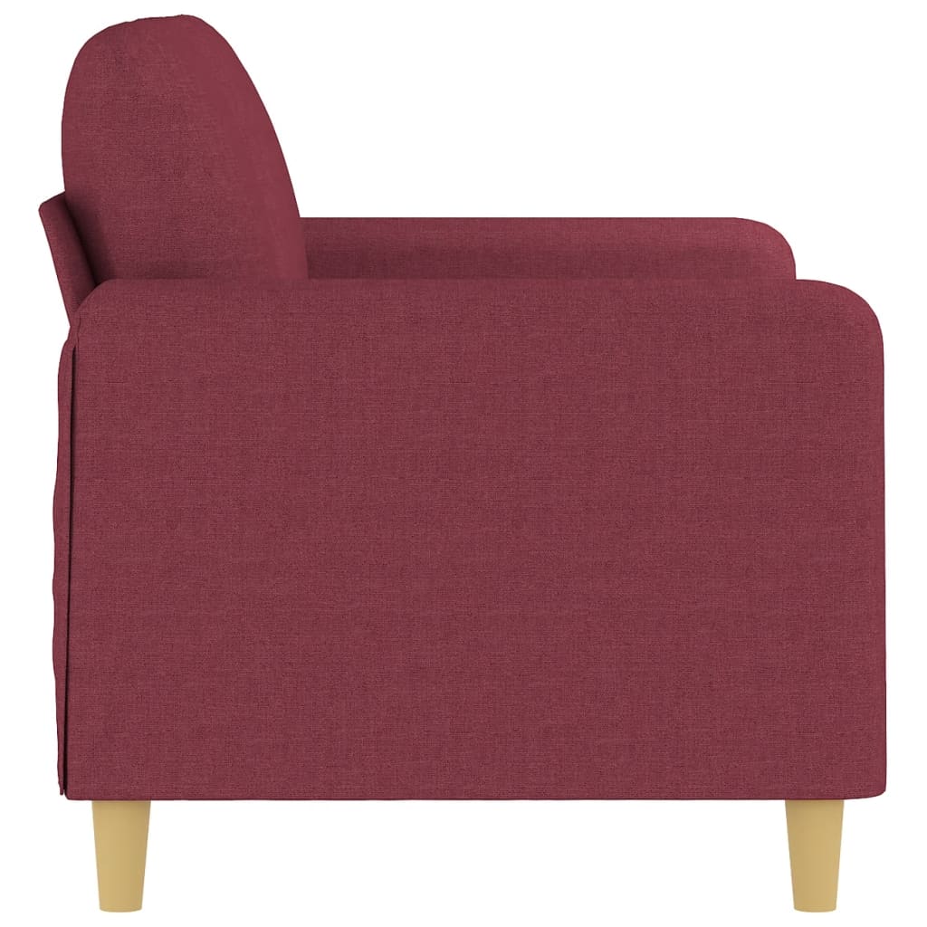 2-personers sofa vinrød 120 cm stof