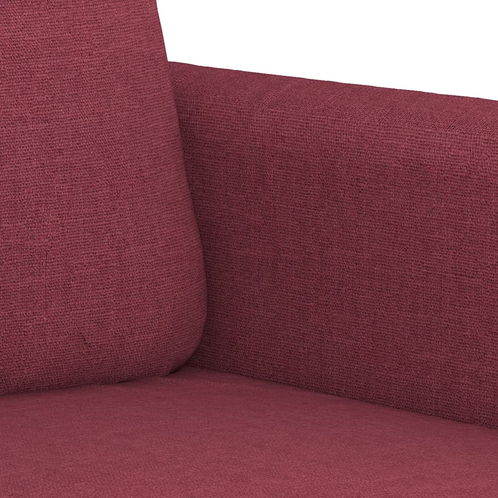 2-personers sofa vinrød 120 cm stof