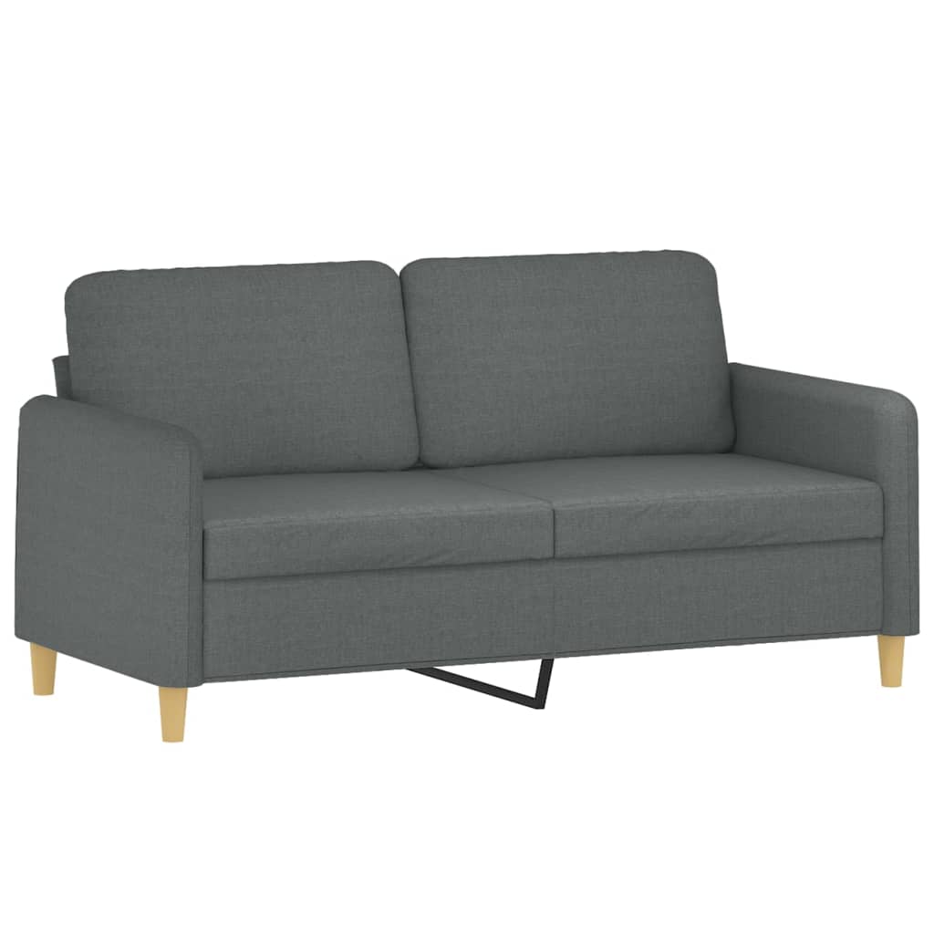 2-personers sofa mørkegrå 140 cm stof