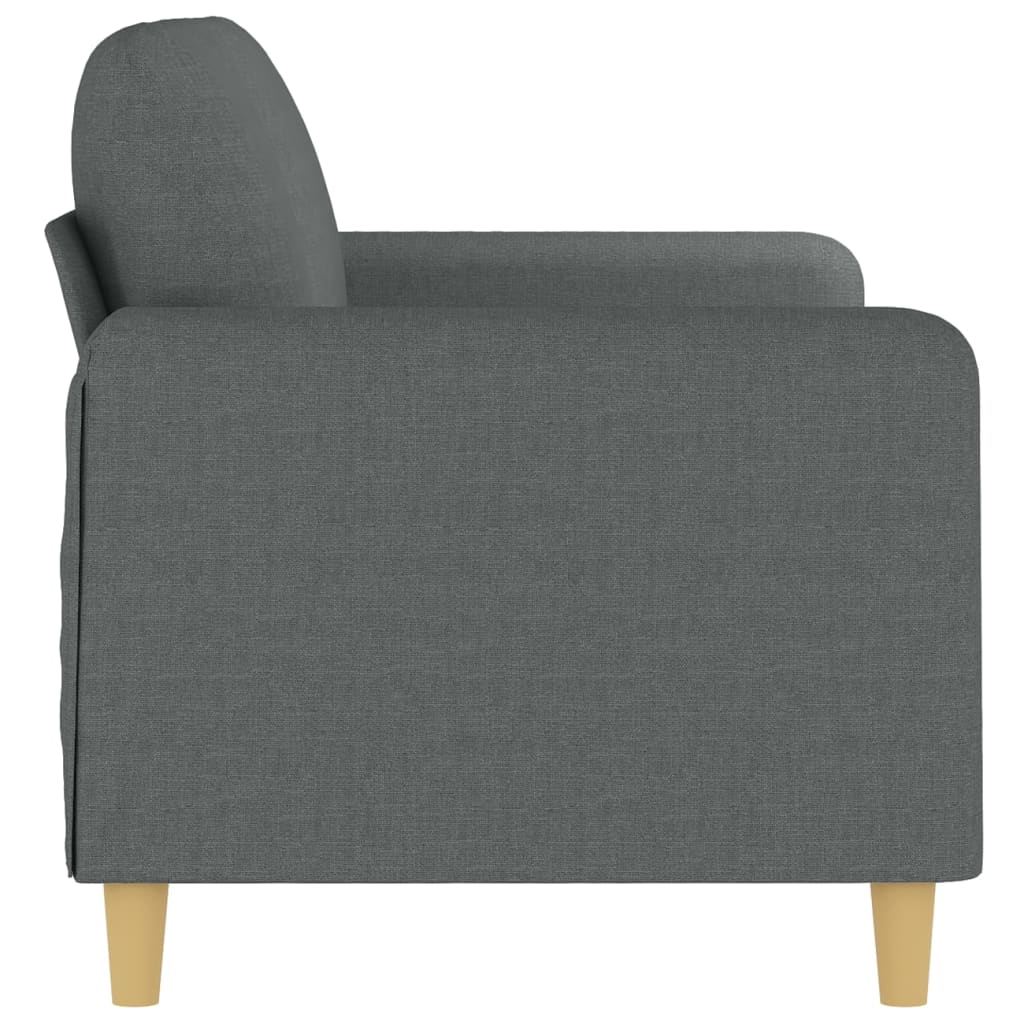 2-personers sofa mørkegrå 140 cm stof