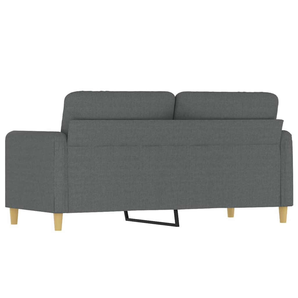2-personers sofa mørkegrå 140 cm stof