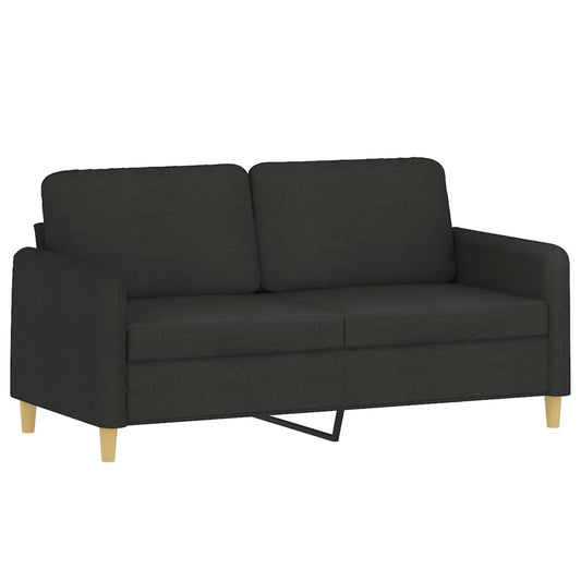 2-Sitzer-Sofa Schwarz 140 cm Stoff