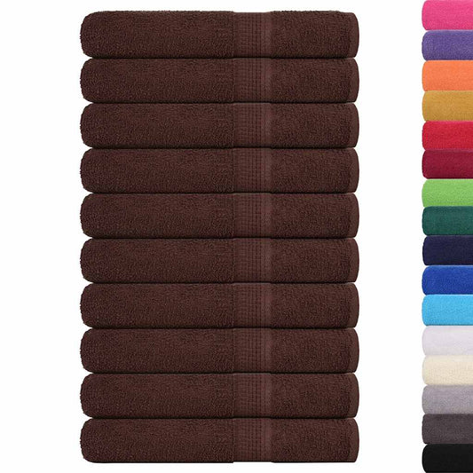 Saunatücher 10 Stk. FROGN Braun 80x200 cm 100 % Baumwolle