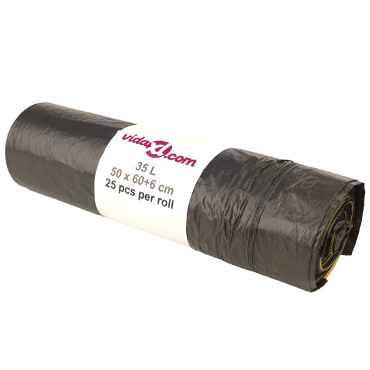 Müllsäcke mit Zugband 250 Stk. Schwarz 35 L