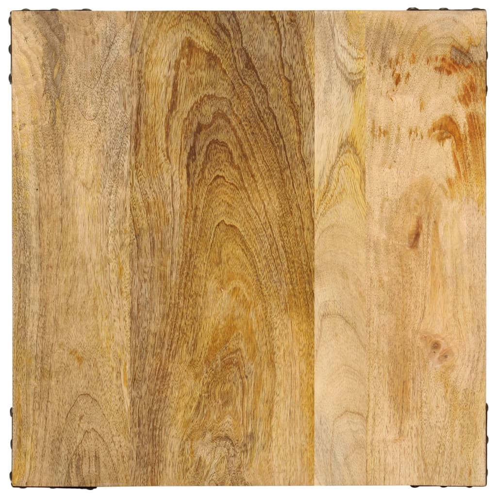 Sidebord 45x45x50 cm massivt mangotræ og jern