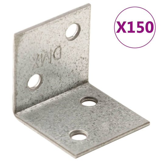 Vinkelbeslag 150 stk 2 mm 30x25x30 mm Galvaniseret stål