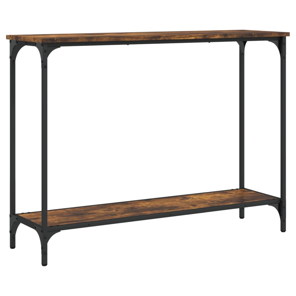 Konsolbord røget eg 101x30,5x75 cm træmateriale