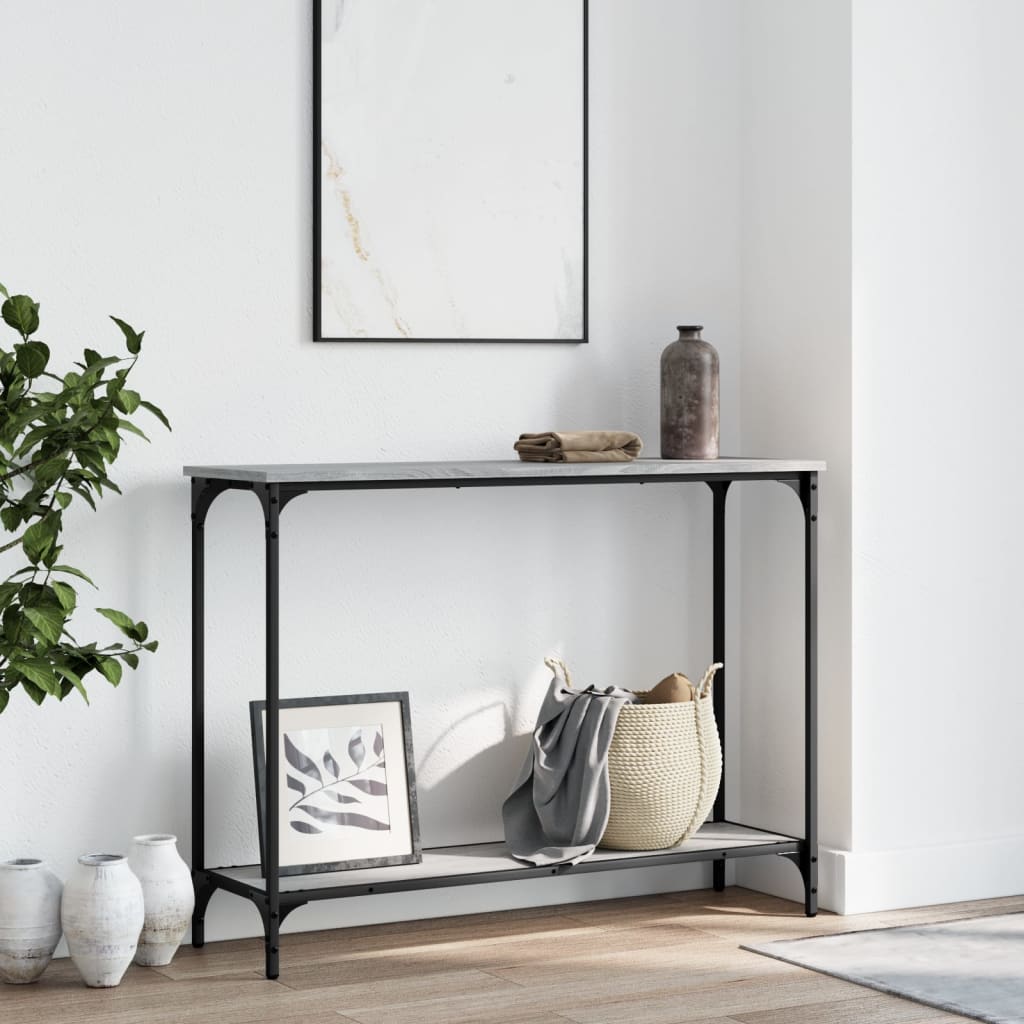 Konsolbord Grå Sonoma 101x30,5x75 cm Træmateriale