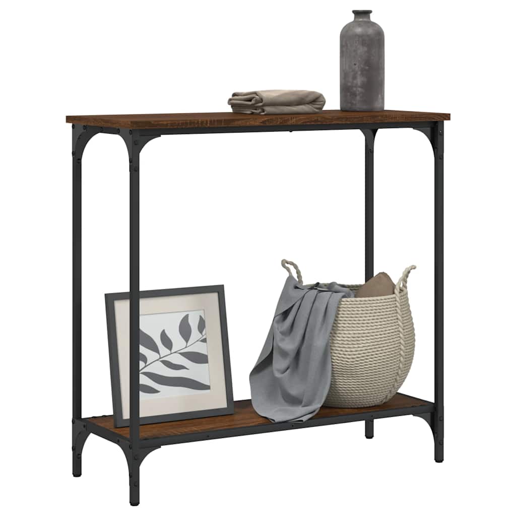 Konsolbord Brun Eg Look 75x30,5x75 cm Træmateriale