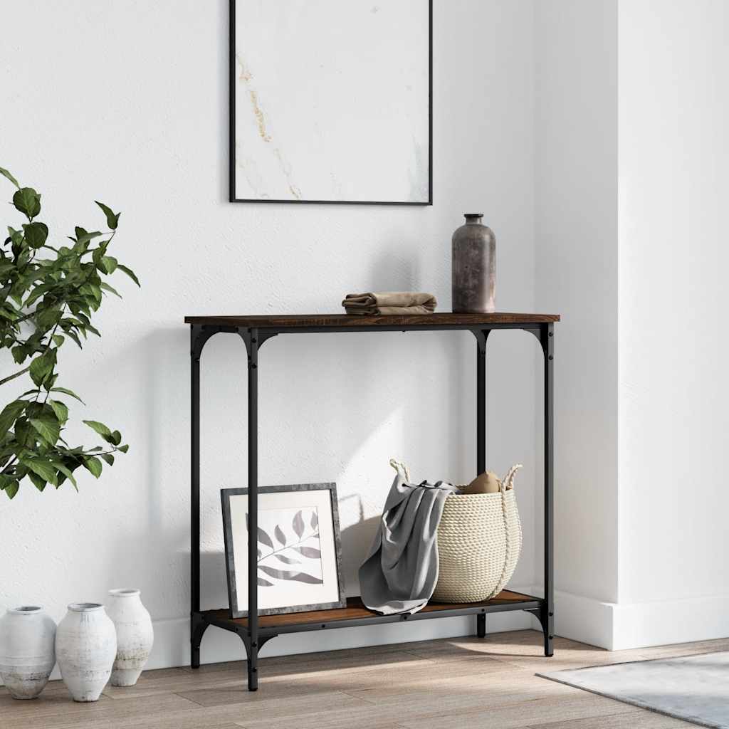 Konsolbord Brun Eg Look 75x30,5x75 cm Træmateriale