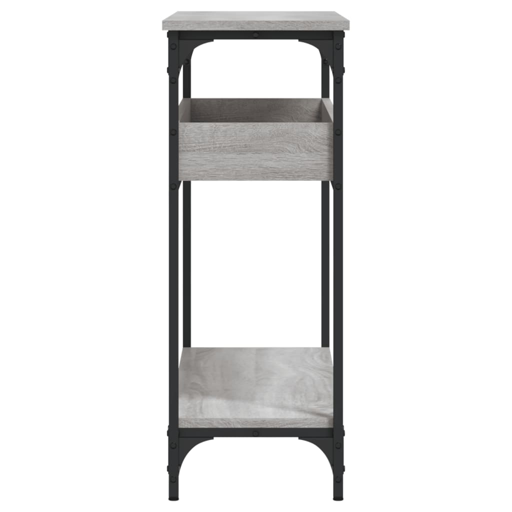 Konsolbord med hylde grå Sonoma 100x29x75cm træmateriale