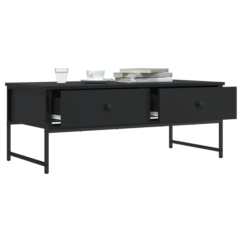Sofabord Sort 101x49x39,5 cm Træ Materiale