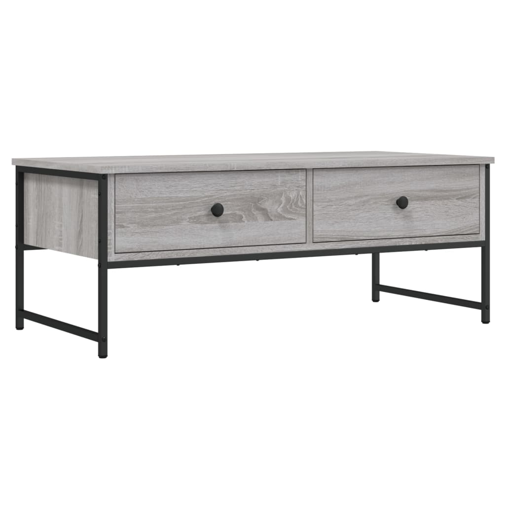 Sofabord Grå Sonoma 101x49x39,5 cm Træmateriale