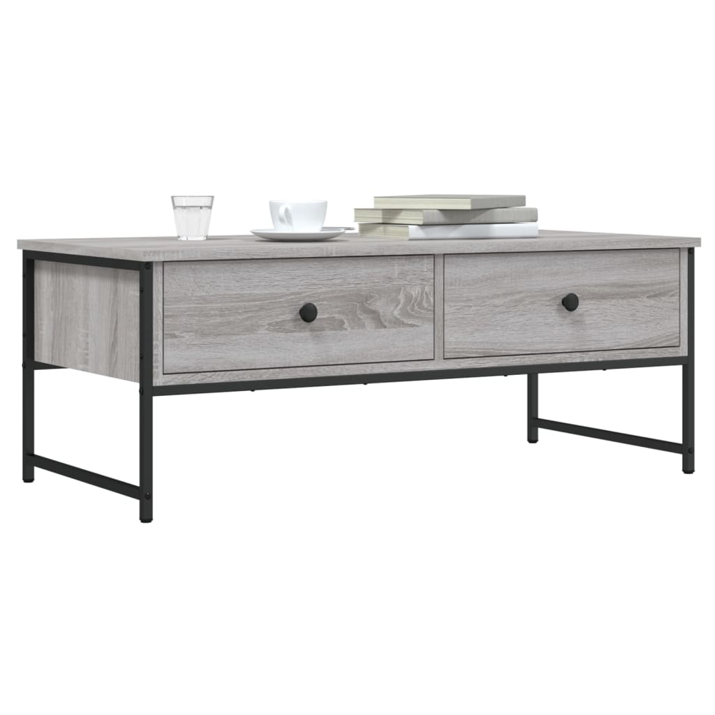Sofabord Grå Sonoma 101x49x39,5 cm Træmateriale