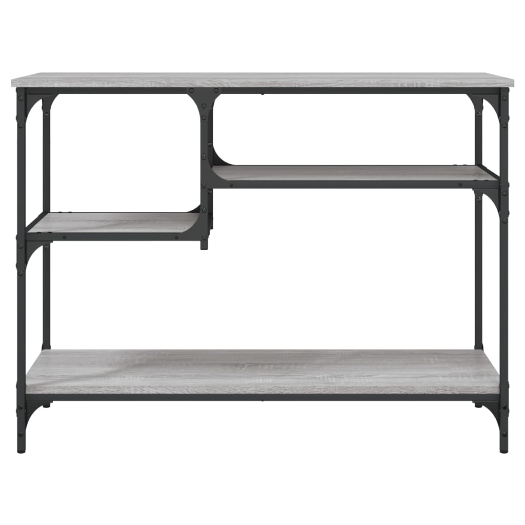 Konsolbord med hylder Grå Sonoma 100x35x75 cm