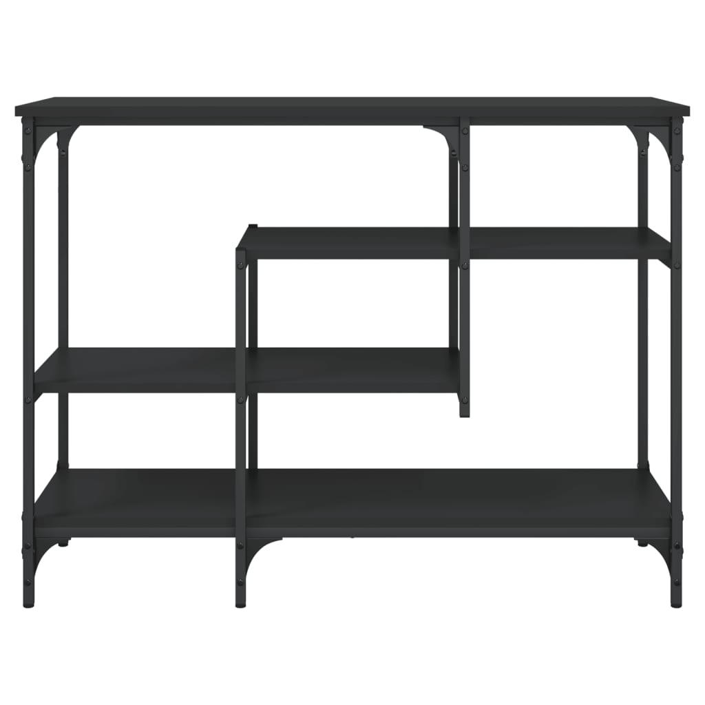 Konsolbord med hylder Sort 100x35x75 cm