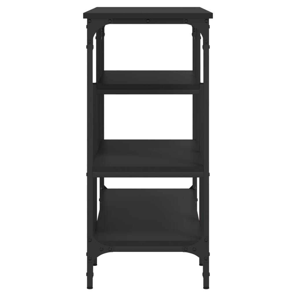 Konsolbord med hylder Sort 100x35x75 cm