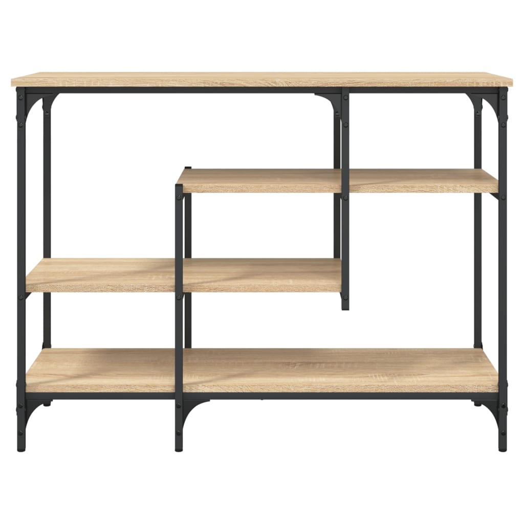 Konsolbord med hylder Sonoma eg 100x35x75 cm