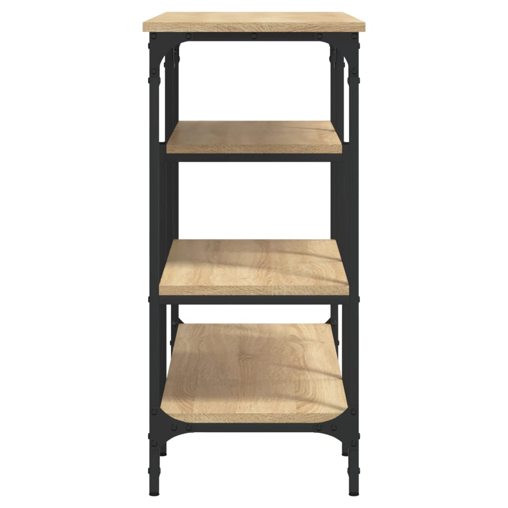 Konsolbord med hylder Sonoma eg 100x35x75 cm