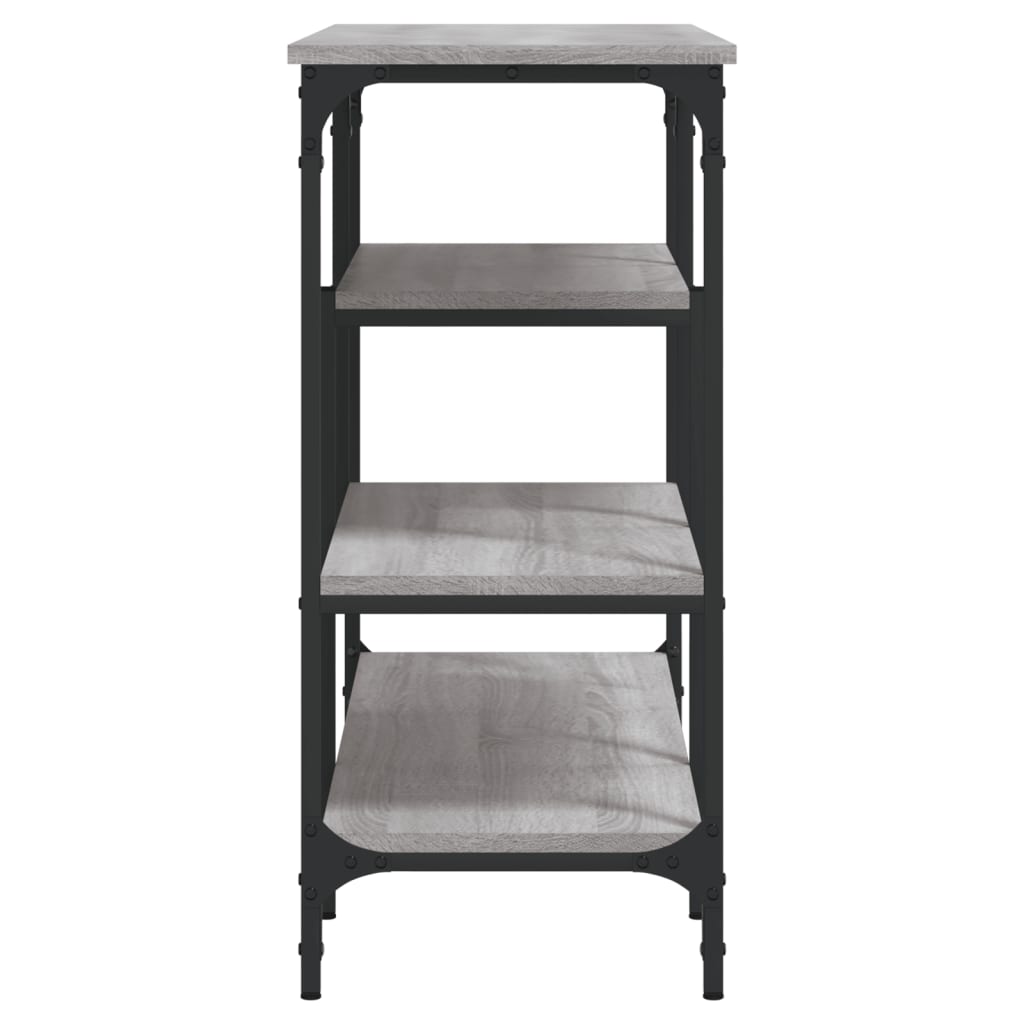 Konsolbord med hylder Grå Sonoma 100x35x75 cm