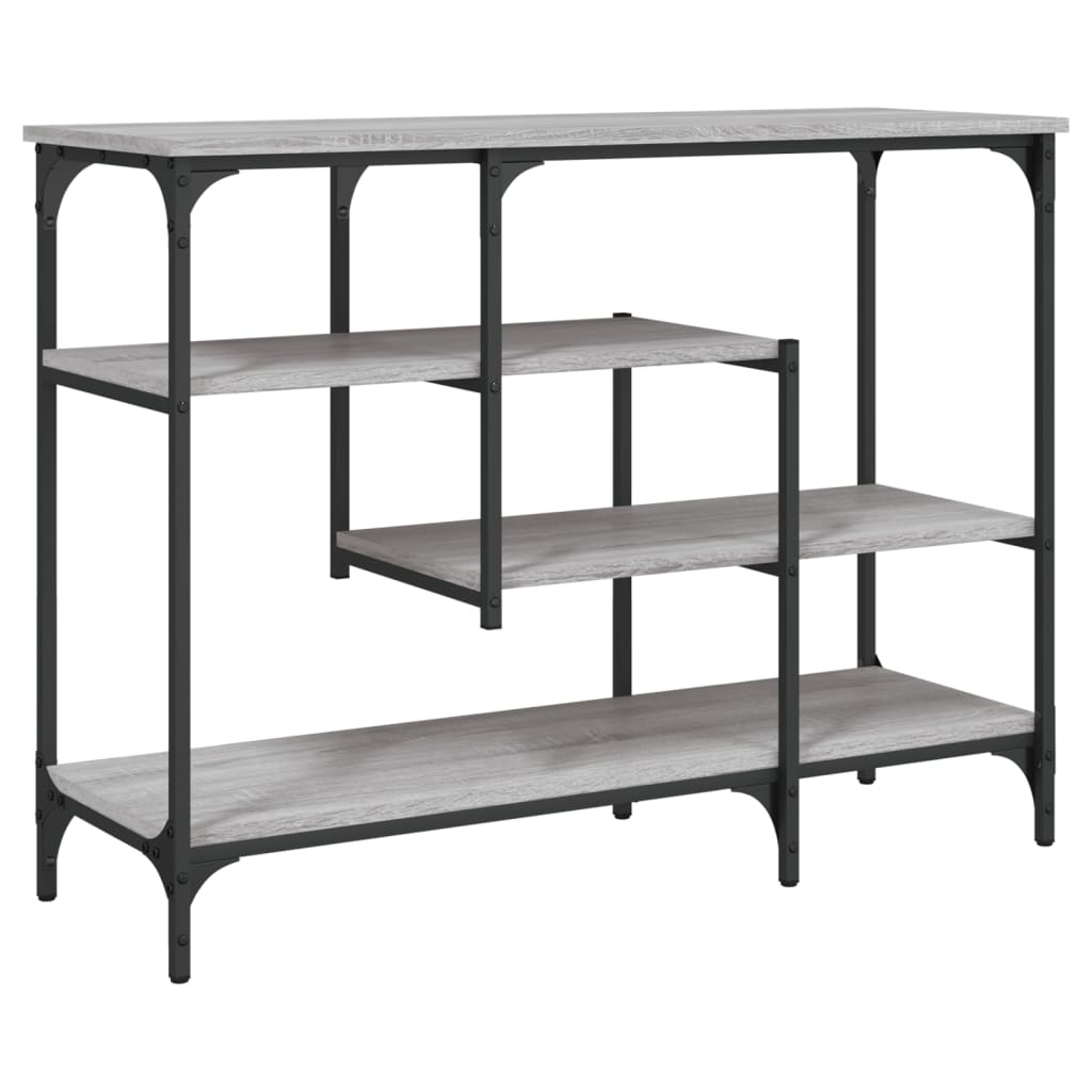Konsolbord med hylder Grå Sonoma 100x35x75 cm