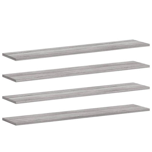 Wandregale 4 Stk. Grau Sonoma 100x20x1,5 cm Holzwerkstoff