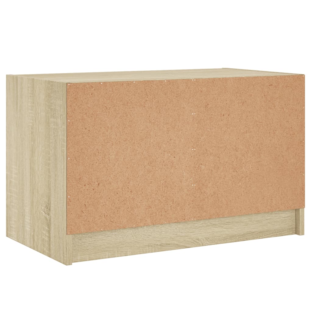 Tv-møbel med glaslåger Sonoma eg 68x37x42 cm